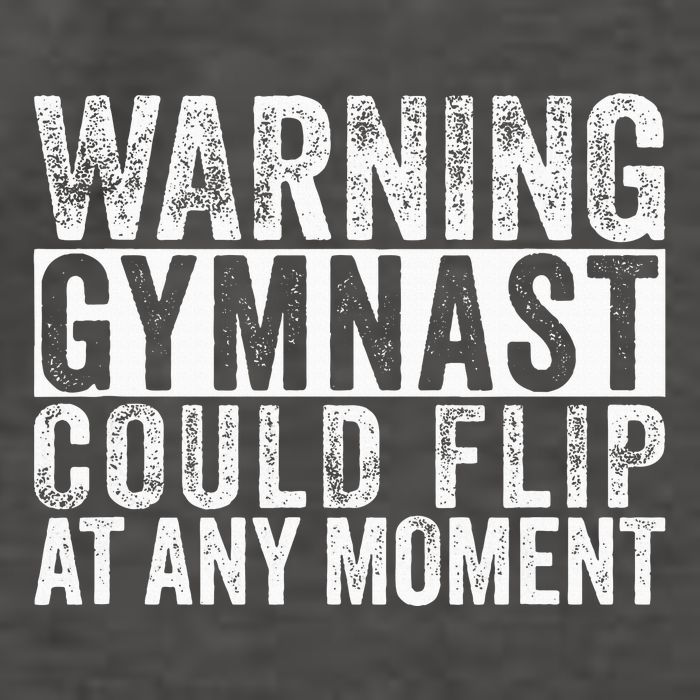 Warning Gymnast Could Flip Funny Gymnastics Vector Backpack