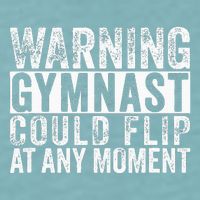Warning Gymnast Could Flip Funny Gymnastics Sueded Cloud Jersey T-Shirt