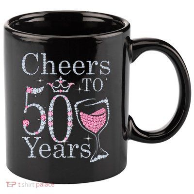 Women Gift Cheers To 50 Years 1969 50Th Birthday Gift For Womens 11oz C Handle Ceramic Mug