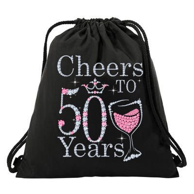 Women Gift Cheers To 50 Years 1969 50Th Birthday Gift For Womens Drawstring Bag
