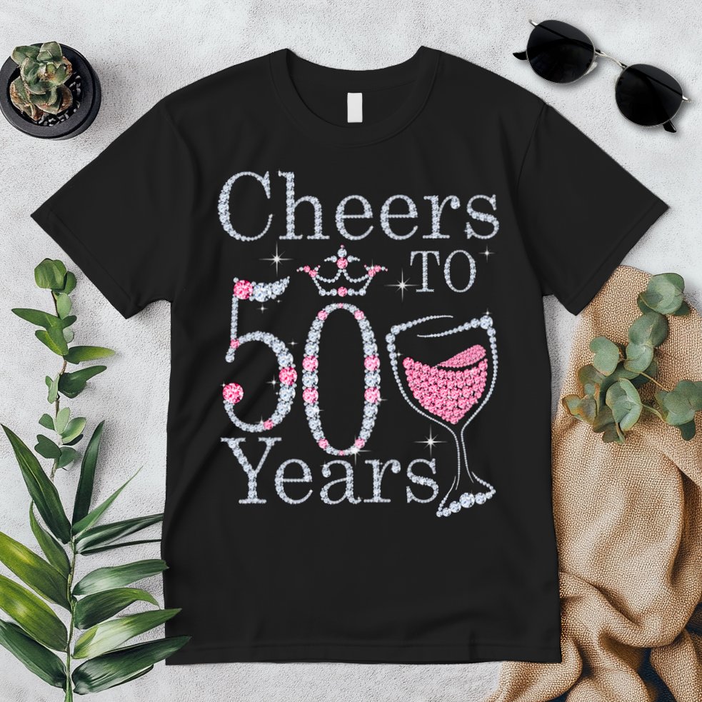 Women Gift Cheers To 50 Years 1969 50Th Birthday Gift For Womens Premium T-Shirt