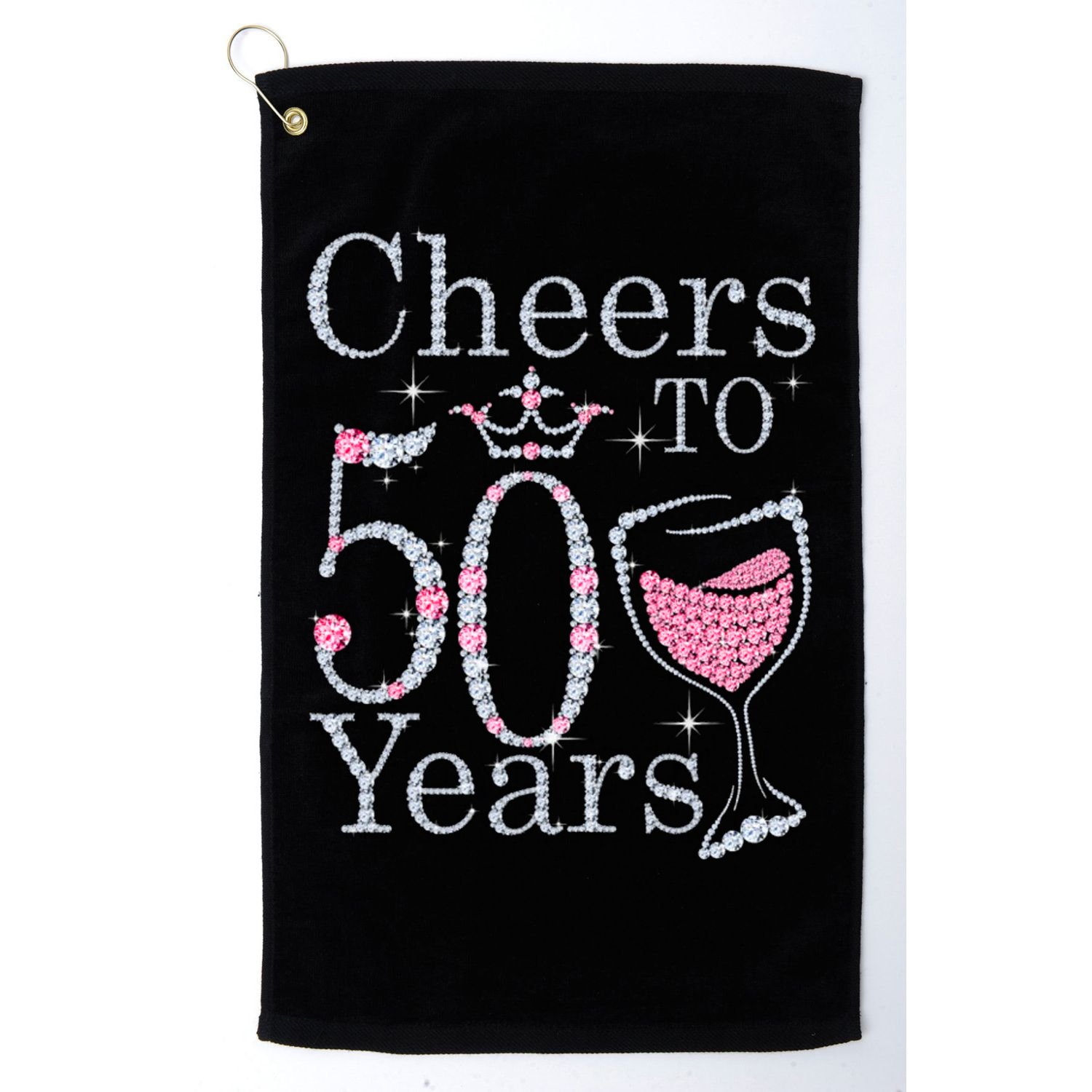 Women Gift Cheers To 50 Years 1969 50Th Birthday Gift For Womens Golf Towel