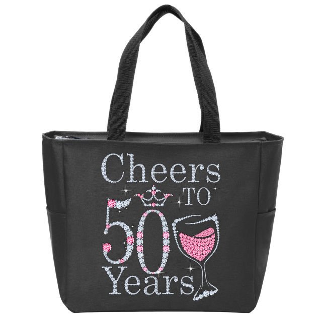 Women Gift Cheers To 50 Years 1969 50Th Birthday Gift For Womens Zip Tote Bag