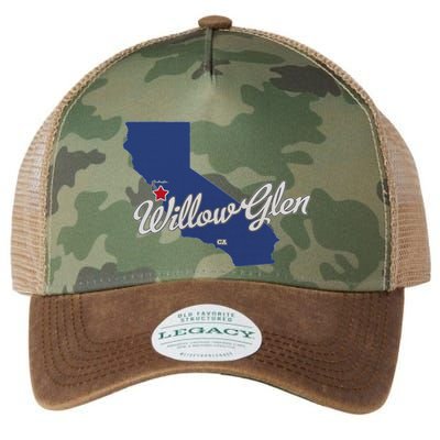 Willow Glen California San Jose Ca Map Legacy Tie Dye Trucker Hat