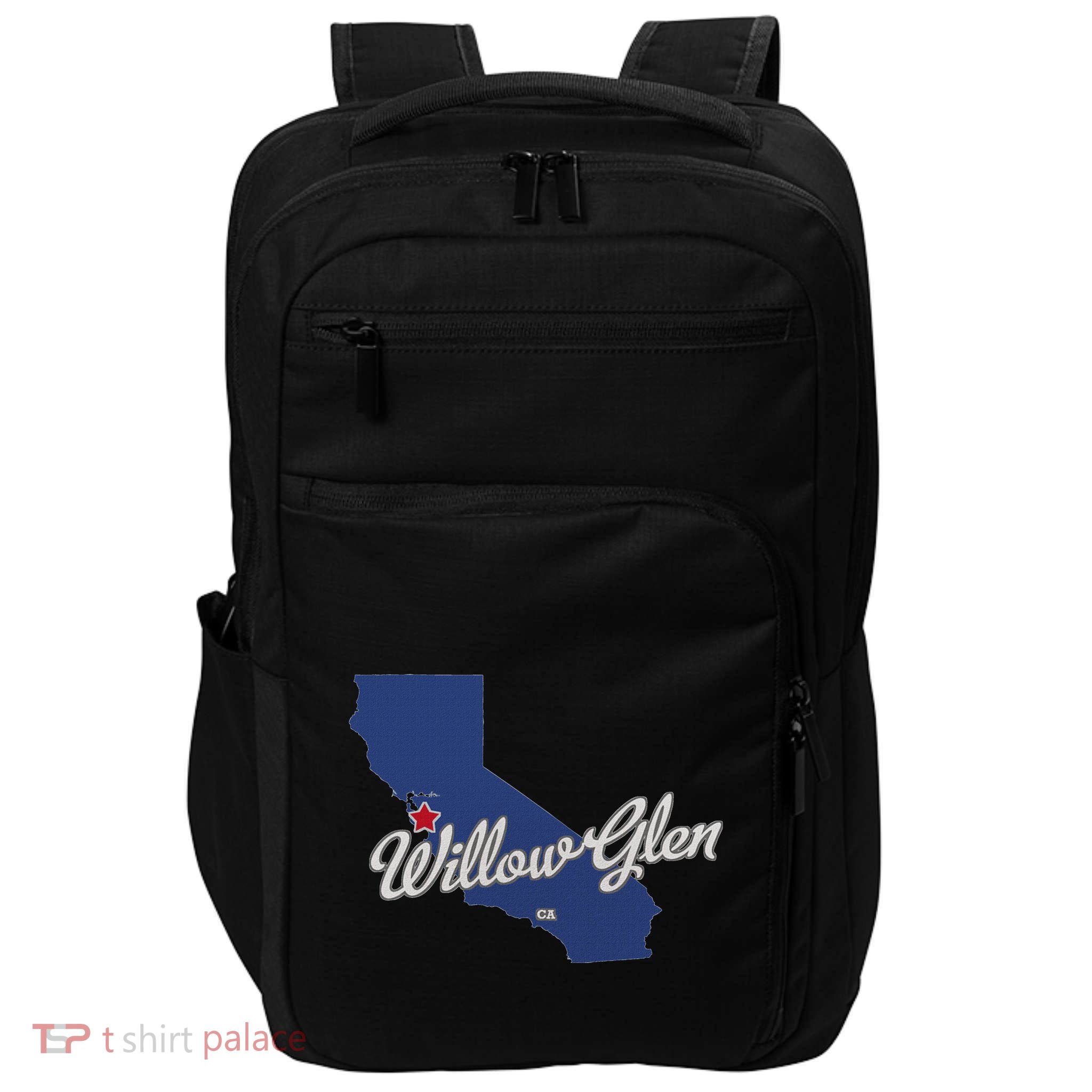 Willow Glen California San Jose Ca Map Impact Tech Backpack