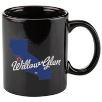 Willow Glen California San Jose Ca Map 11oz C Handle Ceramic Mug
