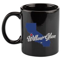 Willow Glen California San Jose Ca Map 11oz C Handle Ceramic Mug
