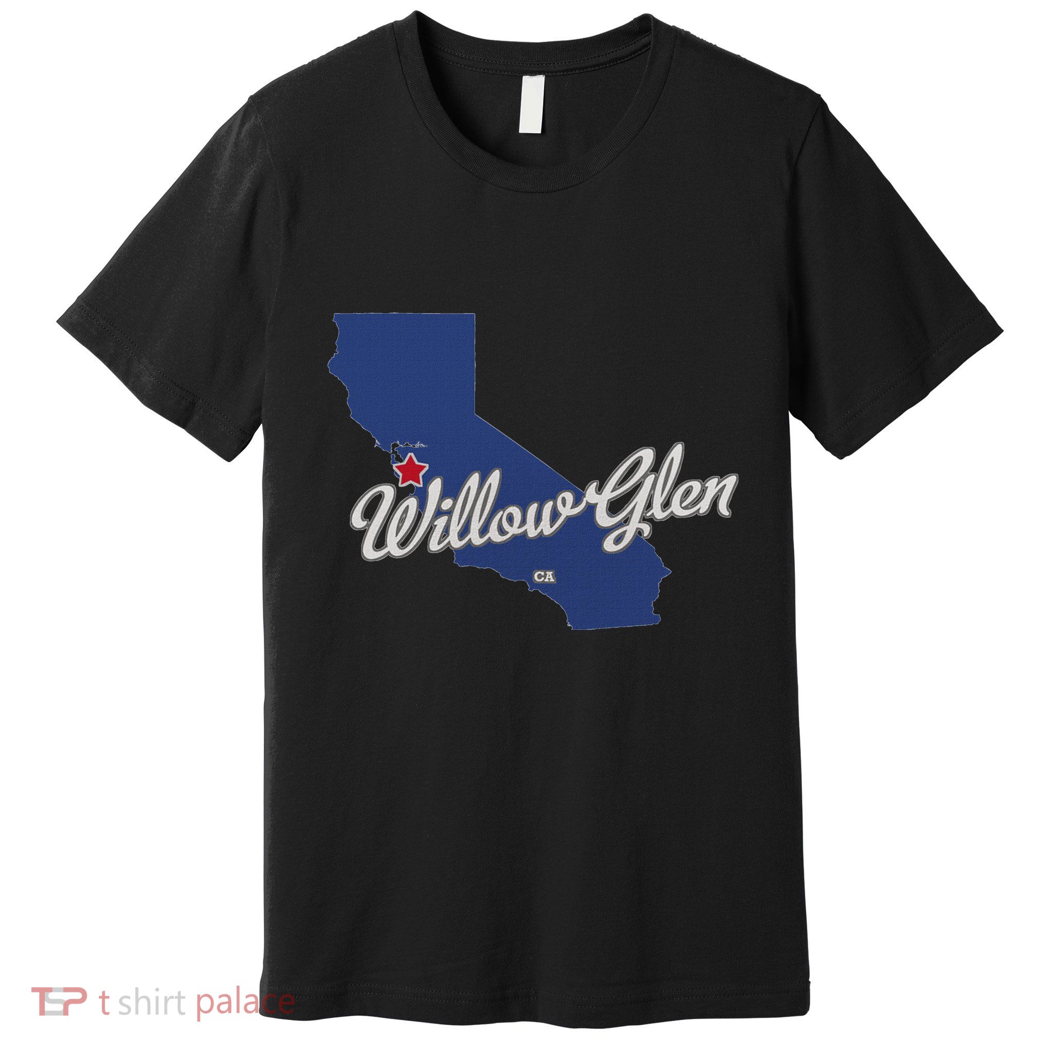Willow Glen California San Jose Ca Map Premium T-Shirt