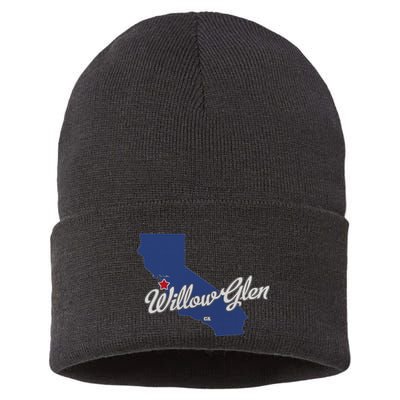 Willow Glen California San Jose Ca Map Sustainable Knit Beanie