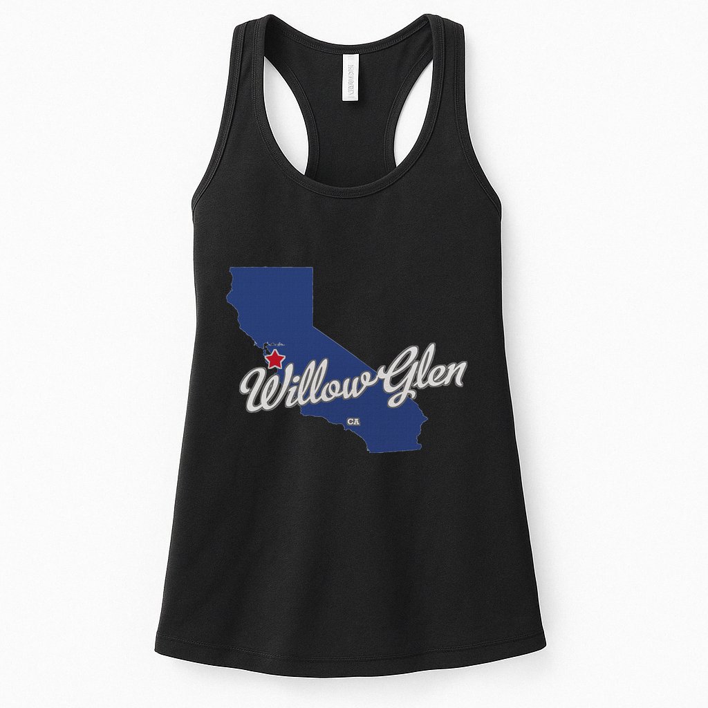 Willow Glen California San Jose Ca Map Womens Tank Top