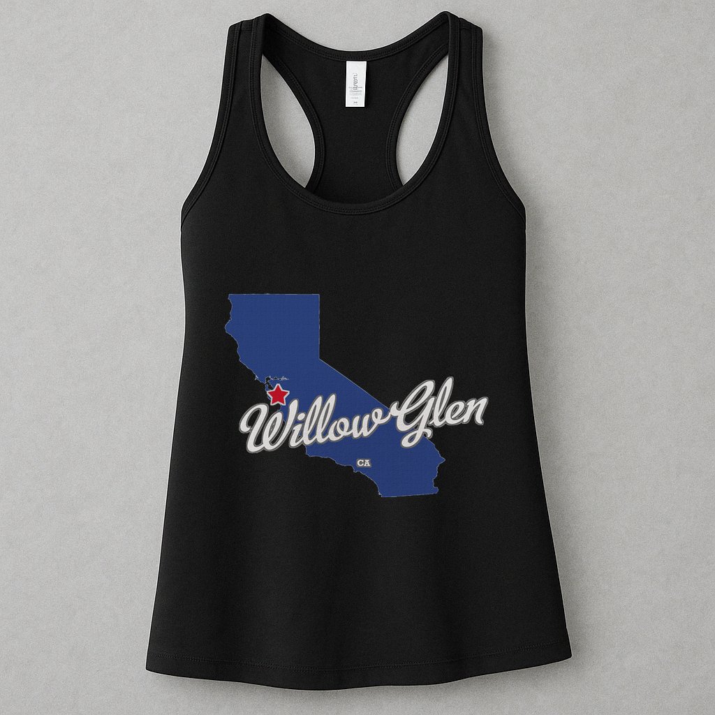 Willow Glen California San Jose Ca Map Womens Tank Top