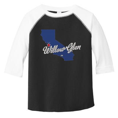 Willow Glen California San Jose Ca Map Toddler Fine Jersey T-Shirt