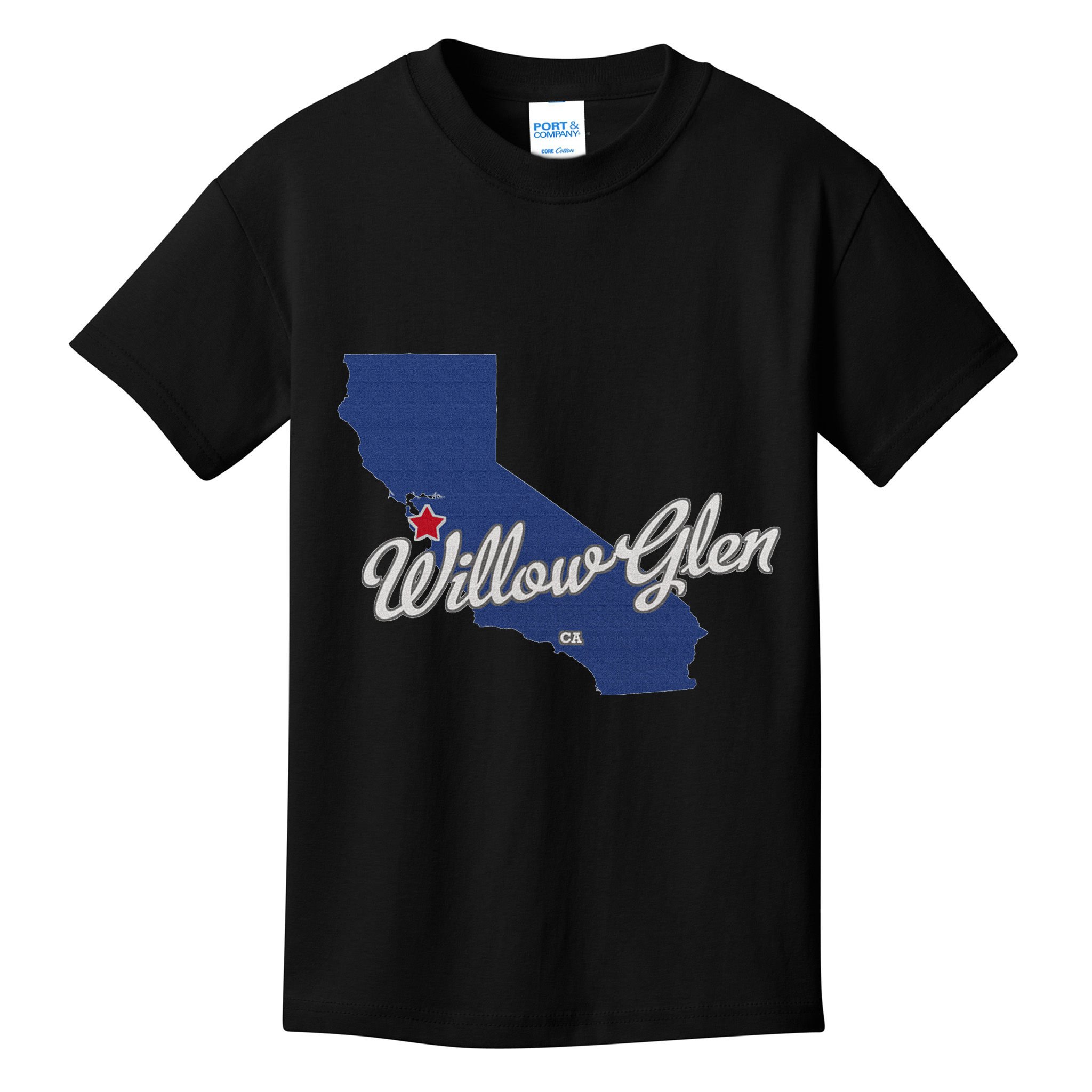 Willow Glen California San Jose Ca Map Kids T-Shirt