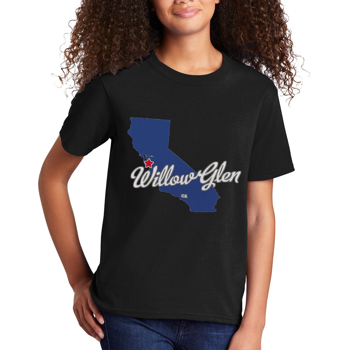 Willow Glen California San Jose Ca Map Kids T-Shirt