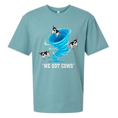 We Got Cows Funny Tornado Chaser Love Chasing Tornados Sueded Cloud Jersey T-Shirt