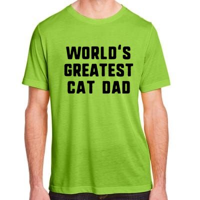 Worlds Greatest Cat Dad Funny Gift Christmas Gift Adult ChromaSoft Performance T-Shirt