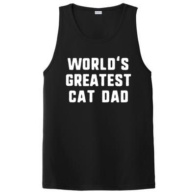 Worlds Greatest Cat Dad Funny Gift Christmas Gift PosiCharge Competitor Tank