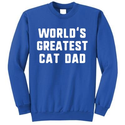 Worlds Greatest Cat Dad Funny Gift Christmas Gift Sweatshirt