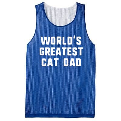 Worlds Greatest Cat Dad Funny Gift Christmas Gift Mesh Reversible Basketball Jersey Tank