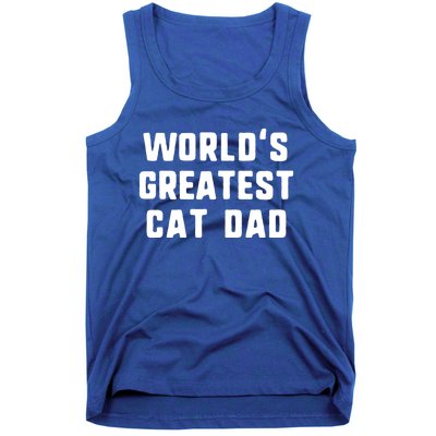 Worlds Greatest Cat Dad Funny Gift Christmas Gift Tank Top