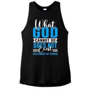 What God Cannot Do Does Not Exist Ladies PosiCharge Tri-Blend Wicking Tank