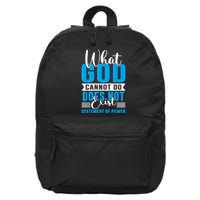 What God Cannot Do Does Not Exist 16 in Basic Backpack