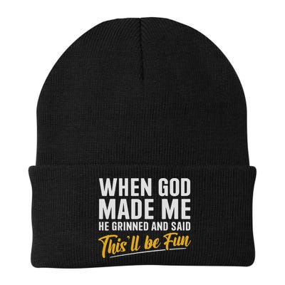 When God Created Me When God Made Me Funny God Beanie