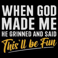 When God Created Me When God Made Me Funny God 16 in Basic Backpack