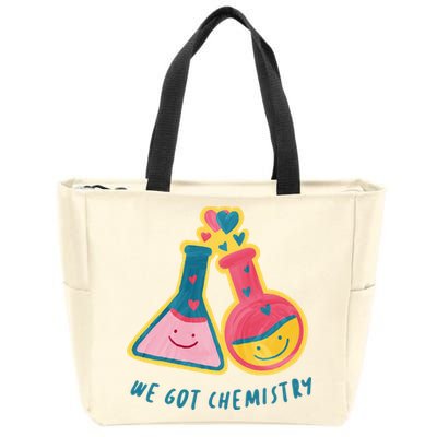 We Got Chemistry Cute Gift Zip Tote Bag