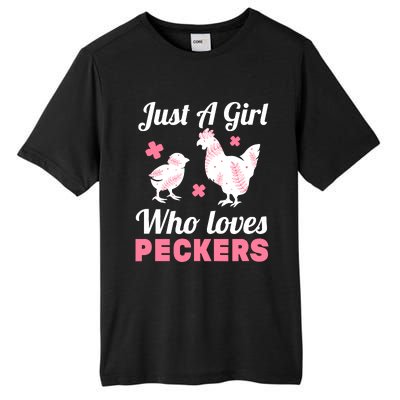 Wo Girl Chicken Lover I Just A Girl Who Loves Peckers Tall Fusion ChromaSoft Performance T-Shirt