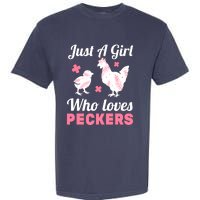 Wo Girl Chicken Lover I Just A Girl Who Loves Peckers Garment-Dyed Heavyweight T-Shirt