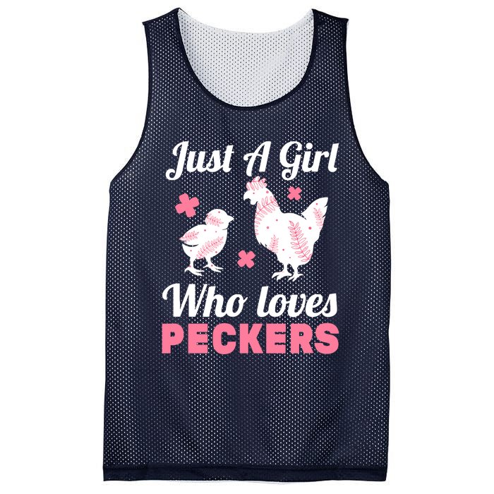 Wo Girl Chicken Lover I Just A Girl Who Loves Peckers Mesh Reversible Basketball Jersey Tank