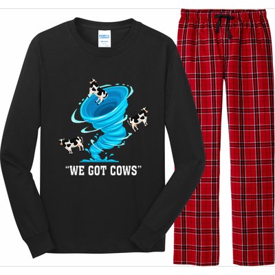 We Got Cows Funny Tornado Chaser Love Chasing Tornados Long Sleeve Pajama Set