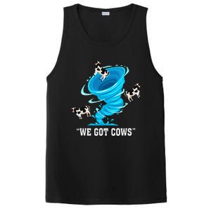 We Got Cows Funny Tornado Chaser Love Chasing Tornados PosiCharge Competitor Tank