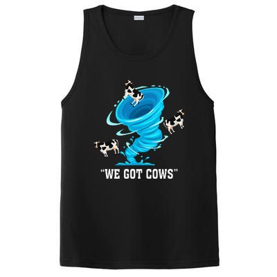 We Got Cows Funny Tornado Chaser Love Chasing Tornados PosiCharge Competitor Tank