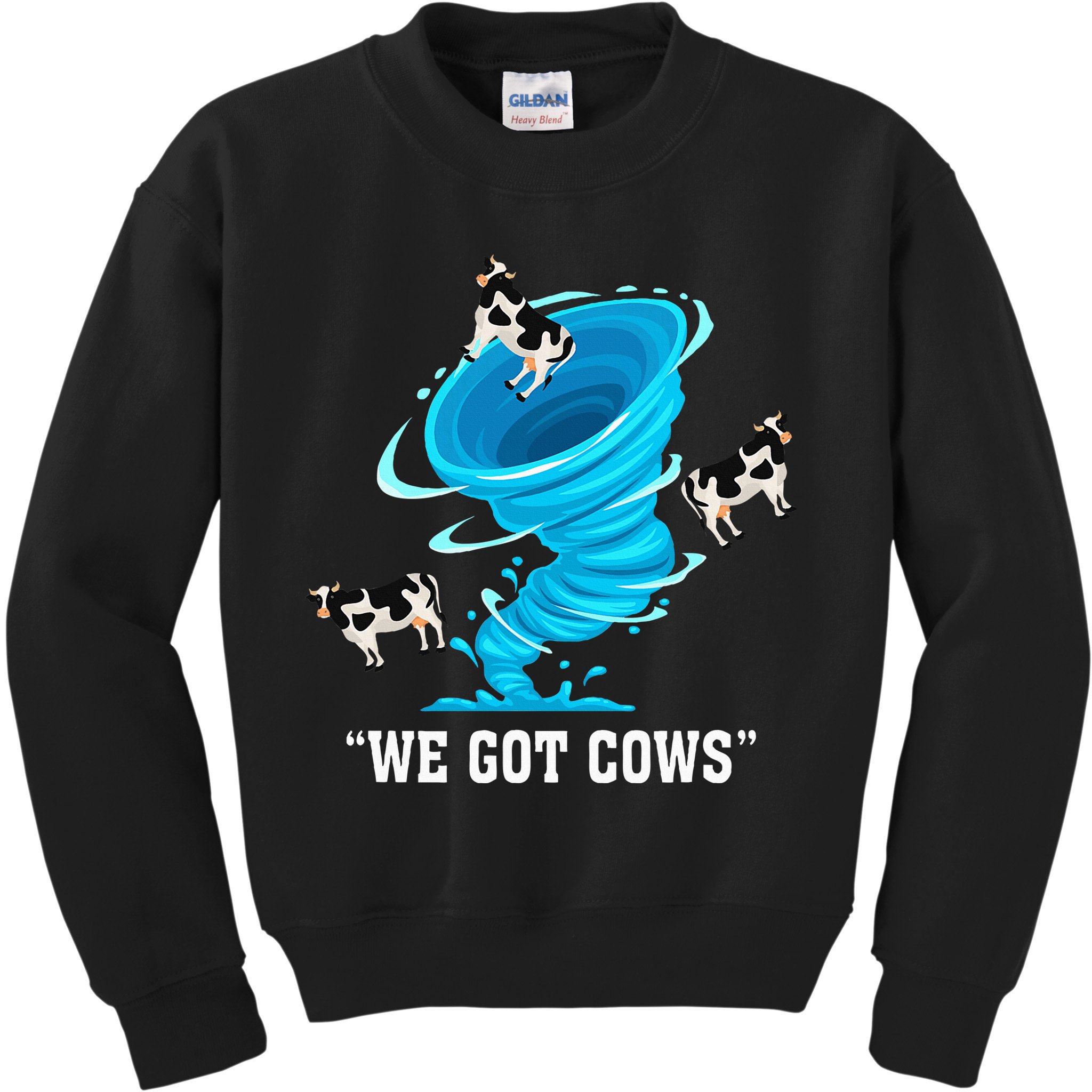 We Got Cows Funny Tornado Chaser Love Chasing Tornados Kids Sweatshirt