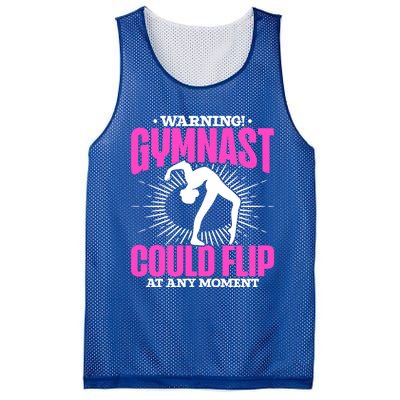 Warning Gymnast Could Flip At Any Mot Funny Gymnast Gift Mesh Reversible Basketball Jersey Tank