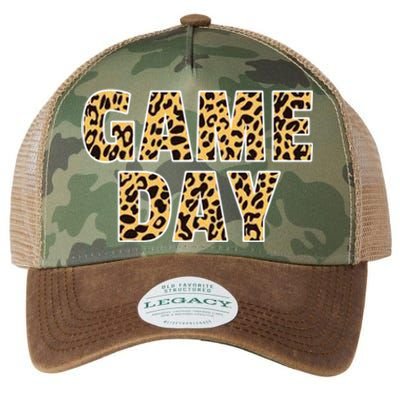 Wo Game Day Leopard Football Mother Wife Friend Gift Legacy Tie Dye Trucker Hat