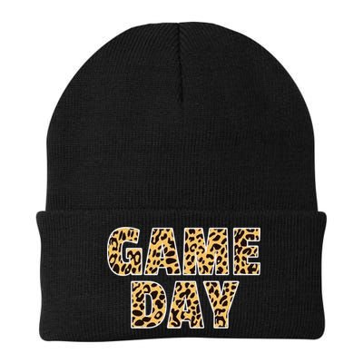 Wo Game Day Leopard Football Mother Wife Friend Gift Beanie