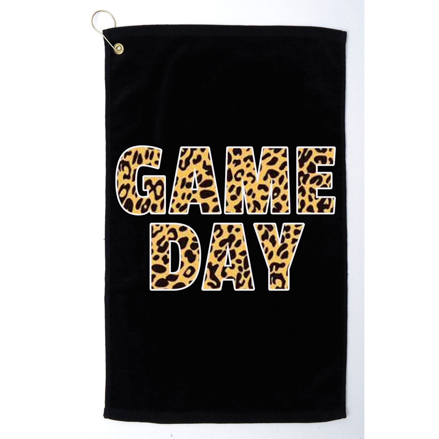 Wo Game Day Leopard Football Mother Wife Friend Gift Golf Towel