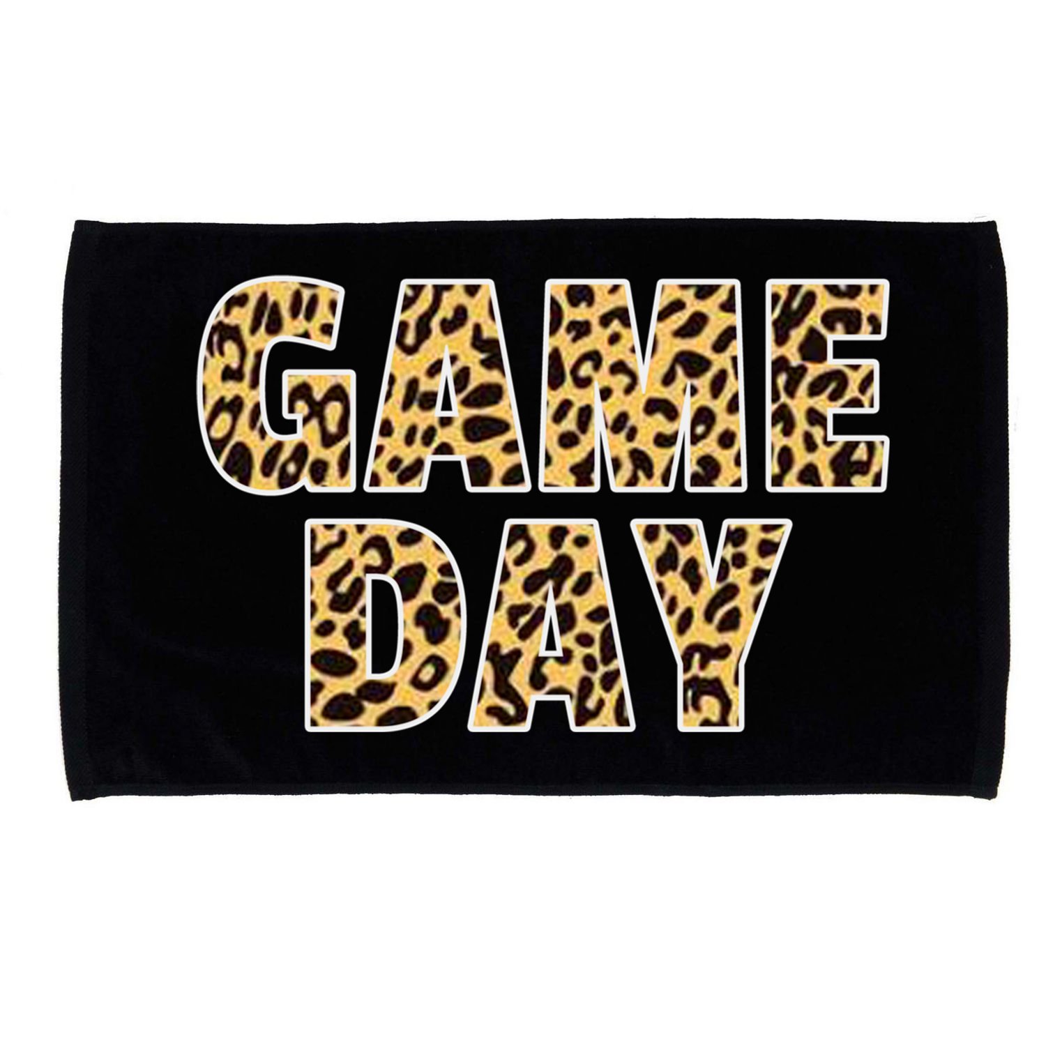 Wo Game Day Leopard Football Mother Wife Friend Gift Microfiber Hand Towel