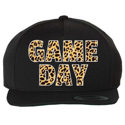 Wo Game Day Leopard Football Mother Wife Friend Gift Wool Snapback Cap