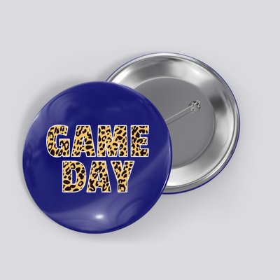 Wo Game Day Leopard Football Mother Wife Friend Gift Button