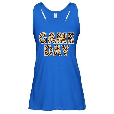 Wo Game Day Leopard Football Mother Wife Friend Gift Ladies Essential Flowy Tank