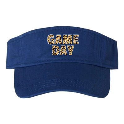 Wo Game Day Leopard Football Mother Wife Friend Gift Valucap Bio-Washed Visor