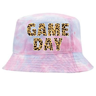 Wo Game Day Leopard Football Mother Wife Friend Gift Tie-Dyed Bucket Hat