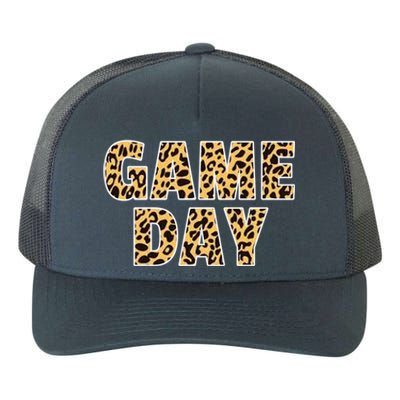 Wo Game Day Leopard Football Mother Wife Friend Gift Yupoong Adult 5-Panel Trucker Hat