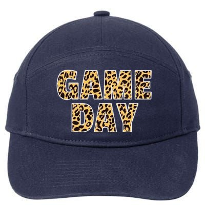 Wo Game Day Leopard Football Mother Wife Friend Gift 7-Panel Snapback Hat