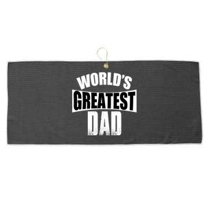 Worlds Greatest Dad Gift Large Microfiber Waffle Golf Towel