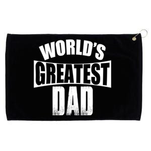 Worlds Greatest Dad Gift Grommeted Golf Towel